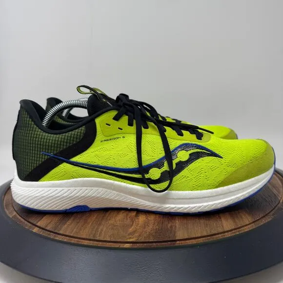 Saucony Freedom 5 Yellow Black Running Shoes Men's Size 11