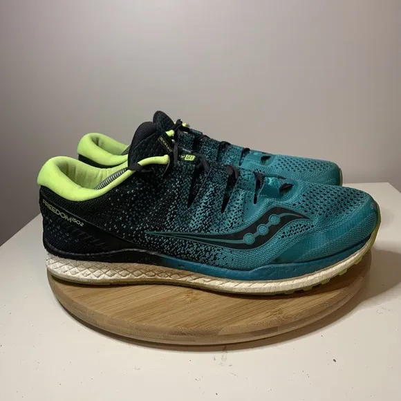 Saucony Freedom ISO 2 Mens Running Shoes Teal Black Size 12.5 Sneakers S20440-37