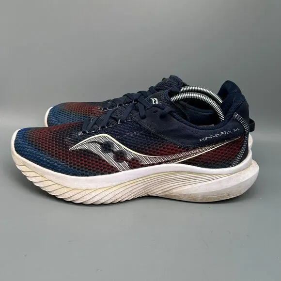 Saucony Kinvara 14 Men's 10.5 Blue Running Athletic Sneakers Lace Up Low Top