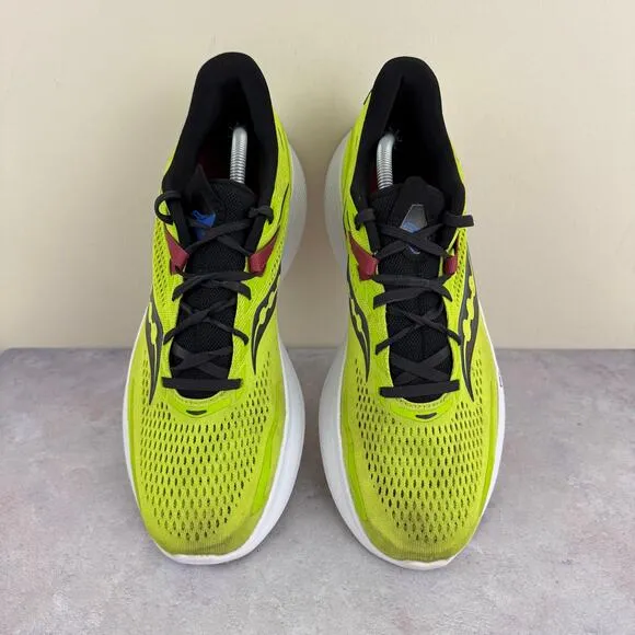 Saucony Mens Ride 15 S20729-25 Yellow Running Shoes Sneakers Size 12 READ