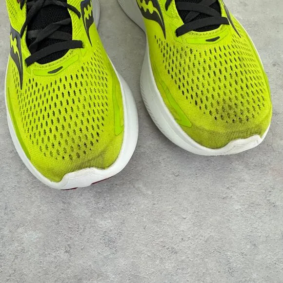 Saucony Mens Ride 15 S20729-25 Yellow Running Shoes Sneakers Size 12 READ