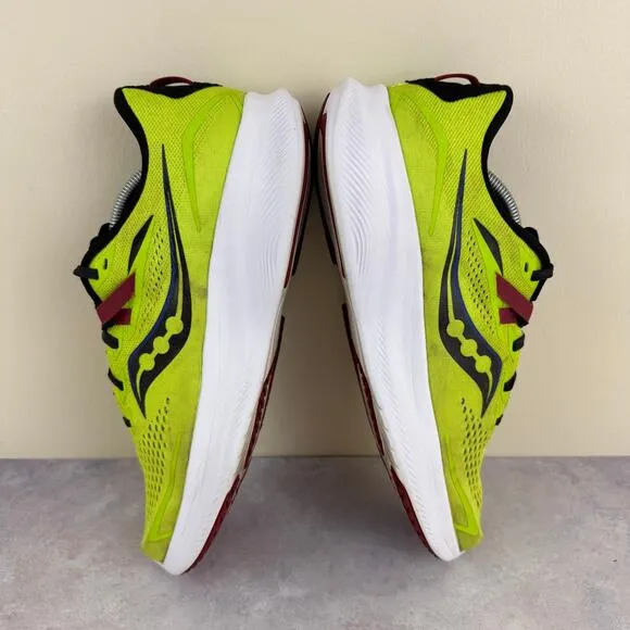 Saucony Mens Ride 15 S20729-25 Yellow Running Shoes Sneakers Size 12 READ