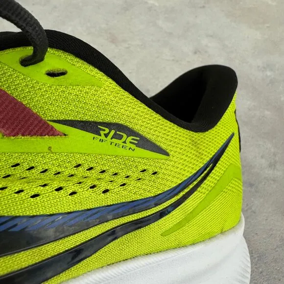 Saucony Mens Ride 15 S20729-25 Yellow Running Shoes Sneakers Size 12 READ
