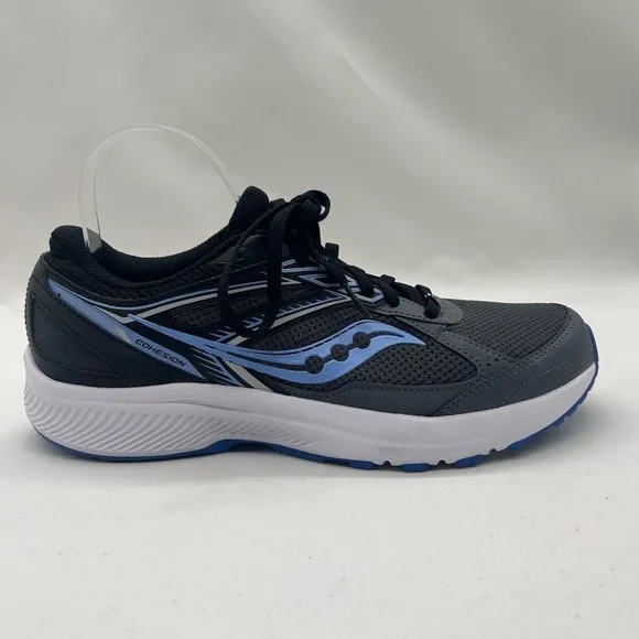 Saucony Shoes Womens 11 Gray Cohesion 14 Running Sneakers Gym Walking NEW