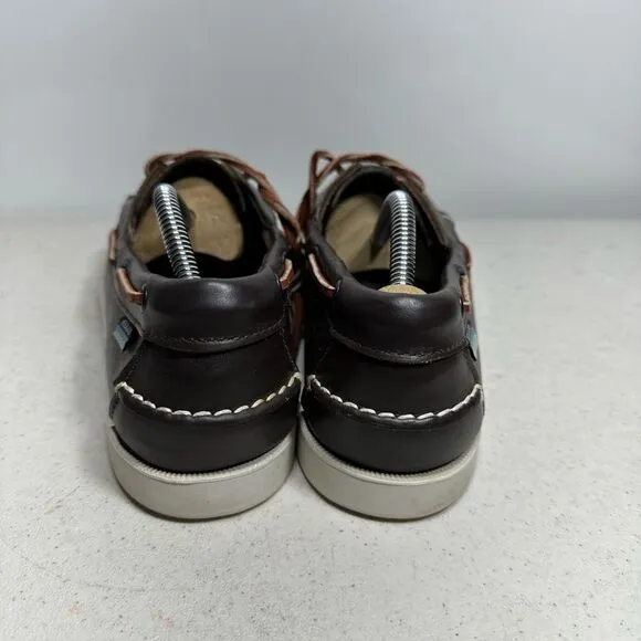 Sebago Docksides Brown Leather Low Top Casual Boat Shoes Men’s 8,5