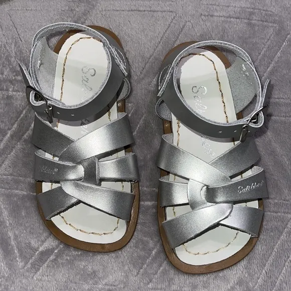 SILVER salt water sandals