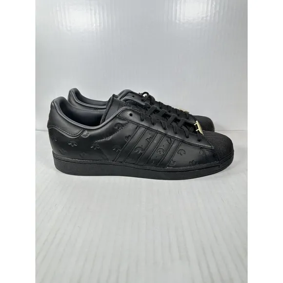 Size 10.5 Adidas Originals Superstar Black Carbon Shoes Sneakers GY0026 Mens NEW