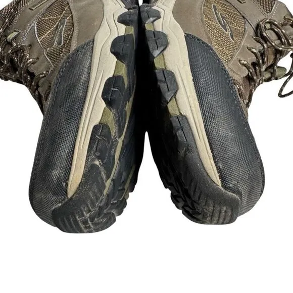Skechers brown lace up waterproof ankle hiking boots size 9.5 wide width