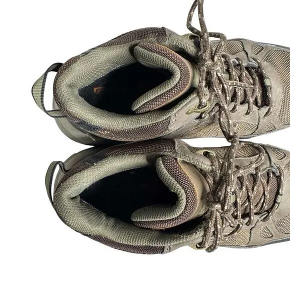 Skechers brown lace up waterproof ankle hiking boots size 9.5 wide width