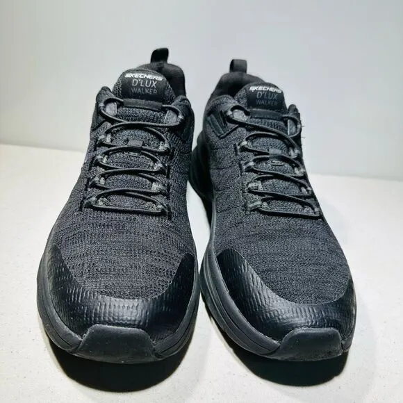 Skechers Mens D Lux Walker Pensive 232045 Black Running Shoes Sneakers Size 10,5