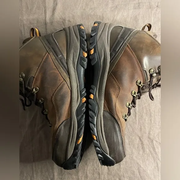 Skechers Men's Relment Traven Waterproof Leather High Top Hiking Boots Brown 13