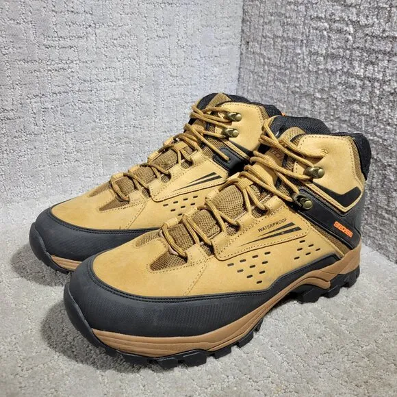 Skechers Polano Norwood Men's Size 11.5 Brown Leather Lace Up Hiking Boots 65755