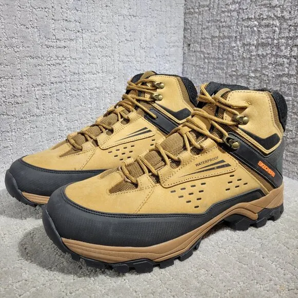 Skechers Polano Norwood Men's Size 11.5 Brown Leather Lace Up Hiking Boots 65755
