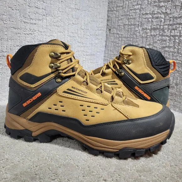 Skechers Polano Norwood Men's Size 11.5 Brown Leather Lace Up Hiking Boots 65755