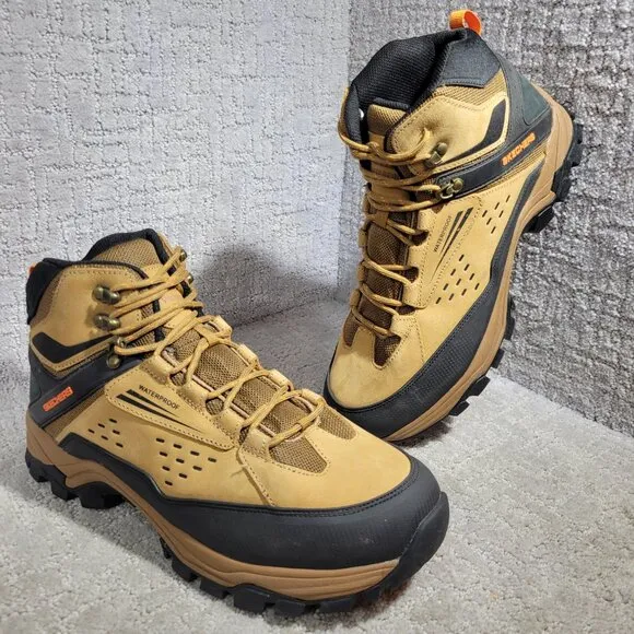 Skechers Polano Norwood Men's Size 11.5 Brown Leather Lace Up Hiking Boots 65755