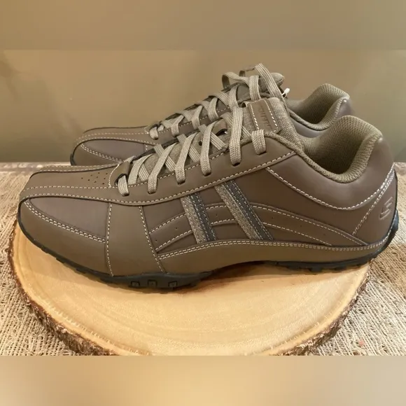 Skechers USA Men's Citywalk Malton Oxford Sneaker Desert Brown Size 12 New W Box