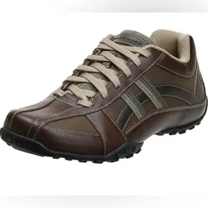 Skechers USA Men's Citywalk Malton Oxford Sneaker Desert Brown Size 12 New W Box