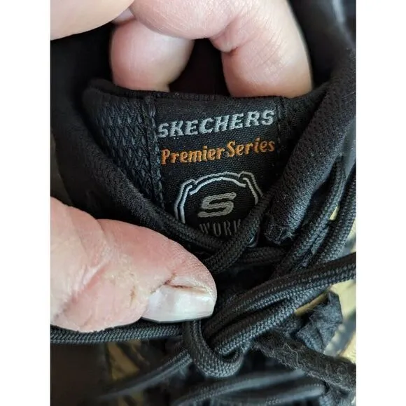 Skechers Women's Fannter Work Comp Toe Slip Resistant Sneaker Shoes - Size 7