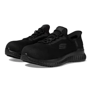SKECHERS® Work Tilido - Black Ombray Comp Toe Sneakers Work Shoes Women's 8.5