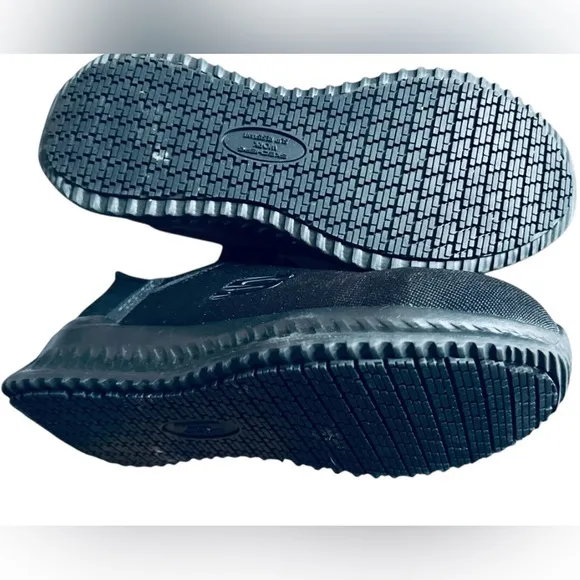 SKECHERS® Work Tilido - Black Ombray Comp Toe Sneakers Work Shoes Women's 8.5