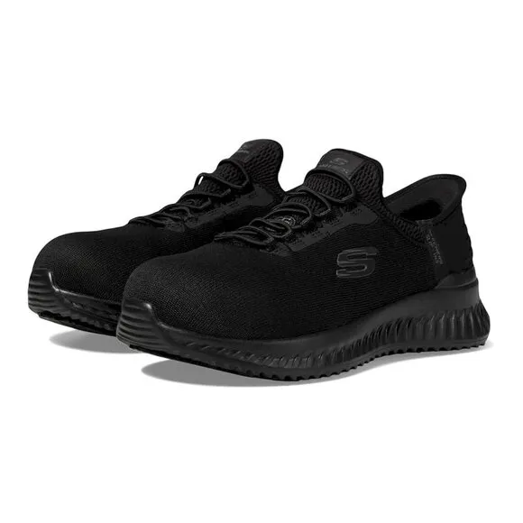 SKECHERS® Work Tilido - Black Ombray Comp Toe Sneakers Work Shoes Women's 8.5