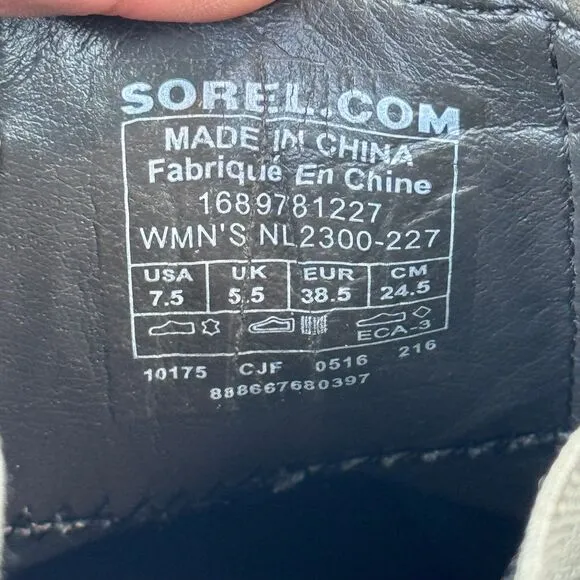 Sorel Addington Waterproof Leather Chelsea Heel Boots Women's Sz 7.5