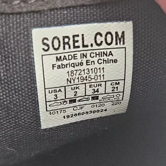 Sorel Boots Youth 3 Joan of Arctic Wedge II Chelsea Black Leather Waterproof