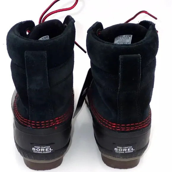Sorel Boots Youth Cheyanne II Black Mountain Red NY2673-011 US Size 4Y Wns 5.5-6
