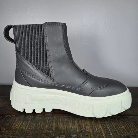Sorel Caribou X Platform Womens Size 6.5 Waterproof Leather Chelsea Boots Gray
