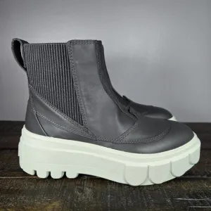 Sorel Caribou X Platform Womens Size 6.5 Waterproof Leather Chelsea Boots Gray