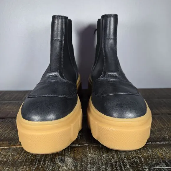 Sorel Caribou X Womens Size 8.5 Platform Waterproof Leather Ankle Boots Black