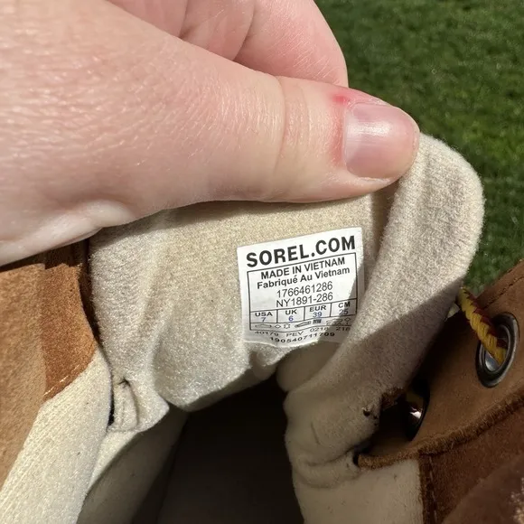 Sorel Cheyanne II Leather Duck Boots Men Size 7 Brown Lace NY1891-286 Gorpcore