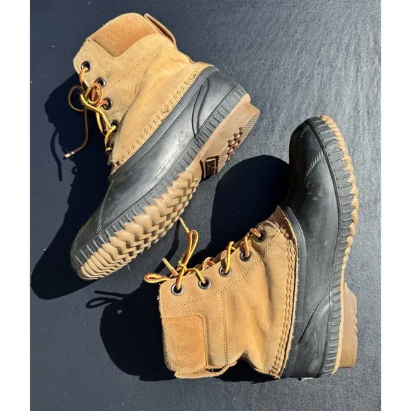 Sorel Cheyanne II Leather Duck Boots Men Size 7 Brown Lace NY1891-286 Gorpcore
