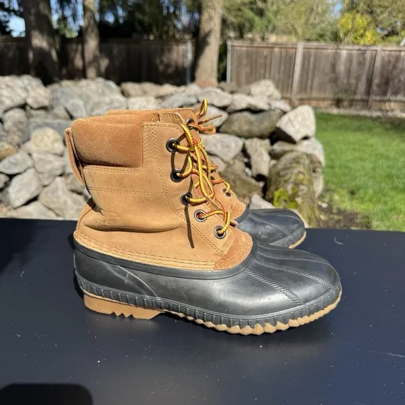 Sorel Cheyanne II Leather Duck Boots Men Size 7 Brown Lace NY1891-286 Gorpcore