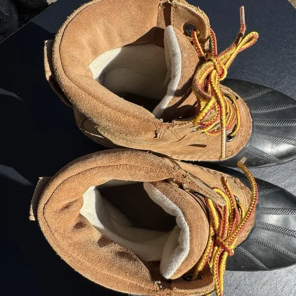 Sorel Cheyanne II Leather Duck Boots Men Size 7 Brown Lace NY1891-286 Gorpcore