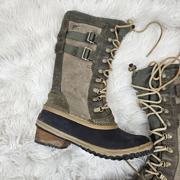 Sorel 'Conquest Carly II' Tall Waterproof Winter Riding Boots Women's 8.5