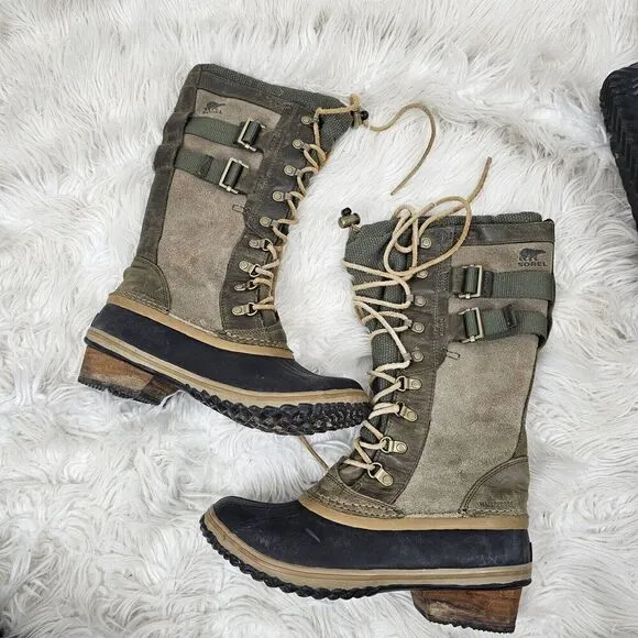 Sorel 'Conquest Carly II' Tall Waterproof Winter Riding Boots Women's 8.5