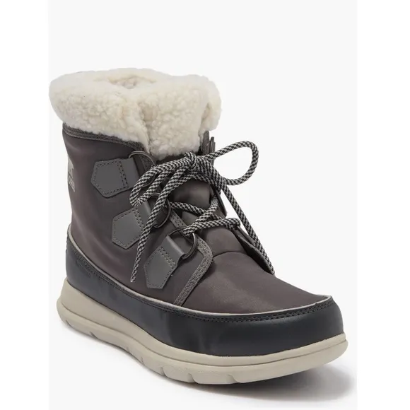 SOREL Explorer Carnival Waterproof Boots w/Faux Fur Collar