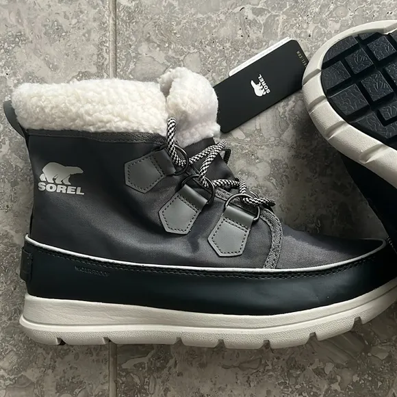 SOREL Explorer Carnival Waterproof Boots w/Faux Fur Collar