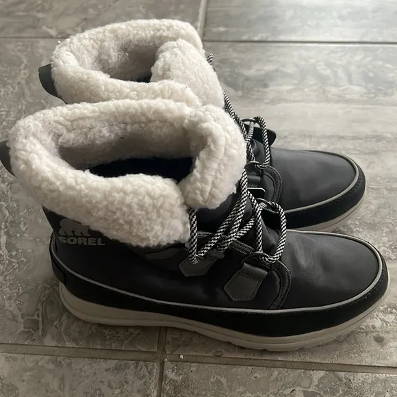 SOREL Explorer Carnival Waterproof Boots w/Faux Fur Collar