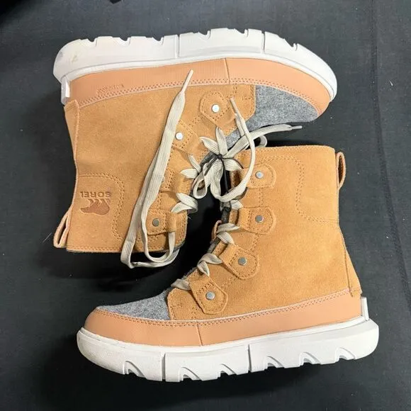 Sorel Explorer Next Joan Waterproof Boots 6.5 Tawny Buff Moonstone
