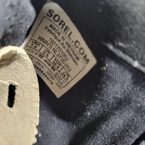 Sorel Harlow Women's Size 7.5 Gray Leather Waterproof Zip Ankle Boots NL3735-052