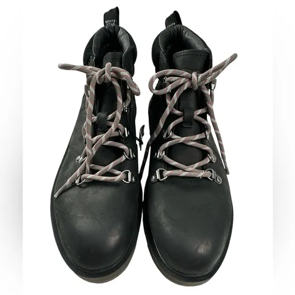 Sorel Hi-Line Hiker Black Round Toe Waterproof Ankle Boot Bootie