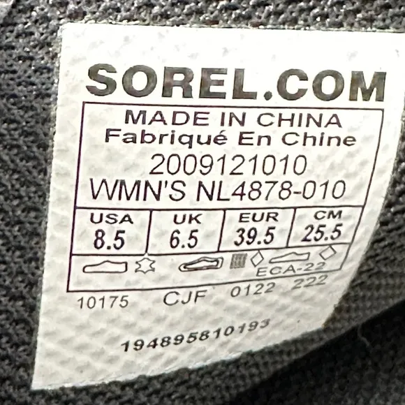 Sorel Hi-Line Hiker Black Round Toe Waterproof Ankle Boot Bootie