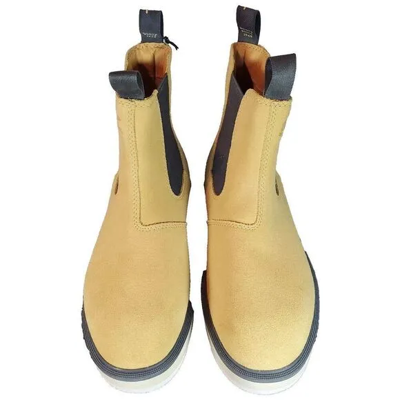Sorel Hi Line Womens Size 10 Waterproof Chelsea Boots Tan Yellow Black Size 10