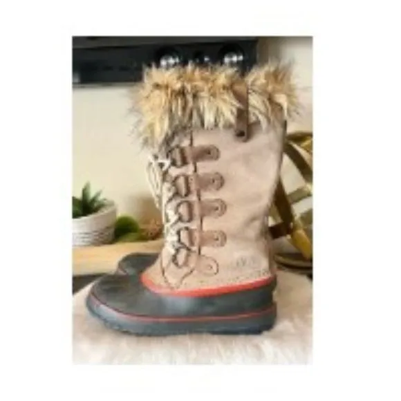 Sorel Joan of Arctic 10 Waterproof Boots for Women's NL 1540-102 Taffy n Red