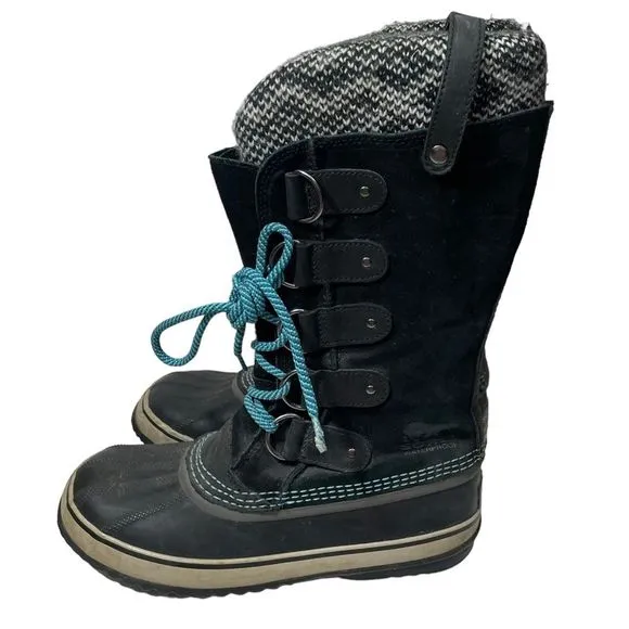 Sorel Joan of Arctic Black Waterproof Tall Winter Boots