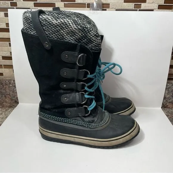 Sorel Joan of Arctic Black Waterproof Tall Winter Boots