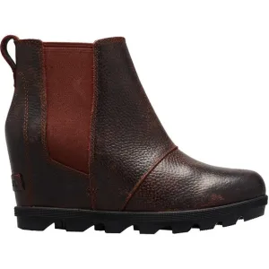 Sorel Joan Of Arctic Wedge II Brown Leather Waterproof Chelsea Ankle Boots 9.5