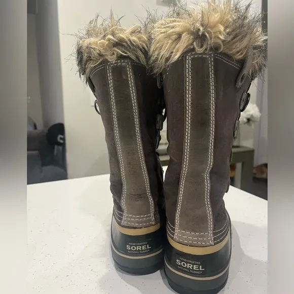 Sorel Joan of Arctic Women’s Gray  Suede Waterproof Lace Up Winter Boots